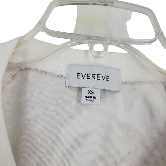 Evereve XS Celine Palm Terry Pullover Sweatshirt Top Crewneck - Picture 3 of 6
